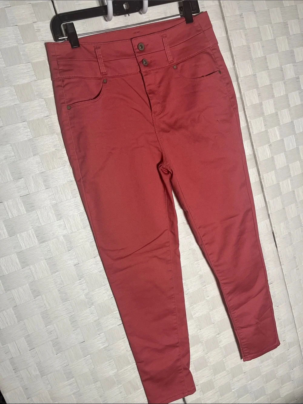 love, Fire Women's Skinny Pants in Deep Red - Picture 2 of 6